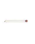 Gold necklace with pink crystal stone