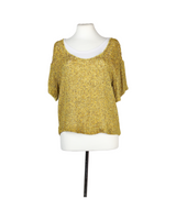 Robert Rodriguez Yellow Sequin Blouse