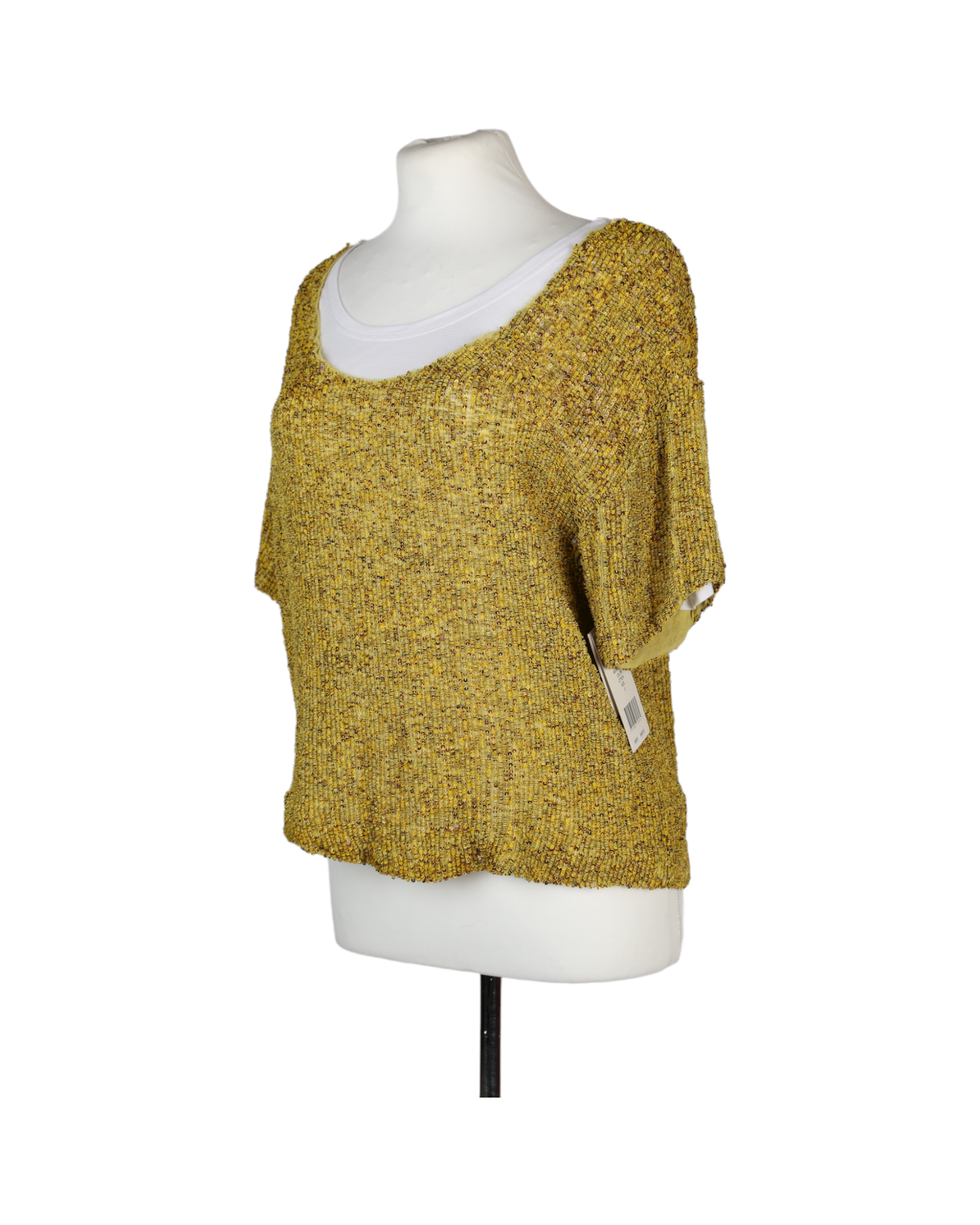 Robert Rodriguez Yellow Sequin Blouse
