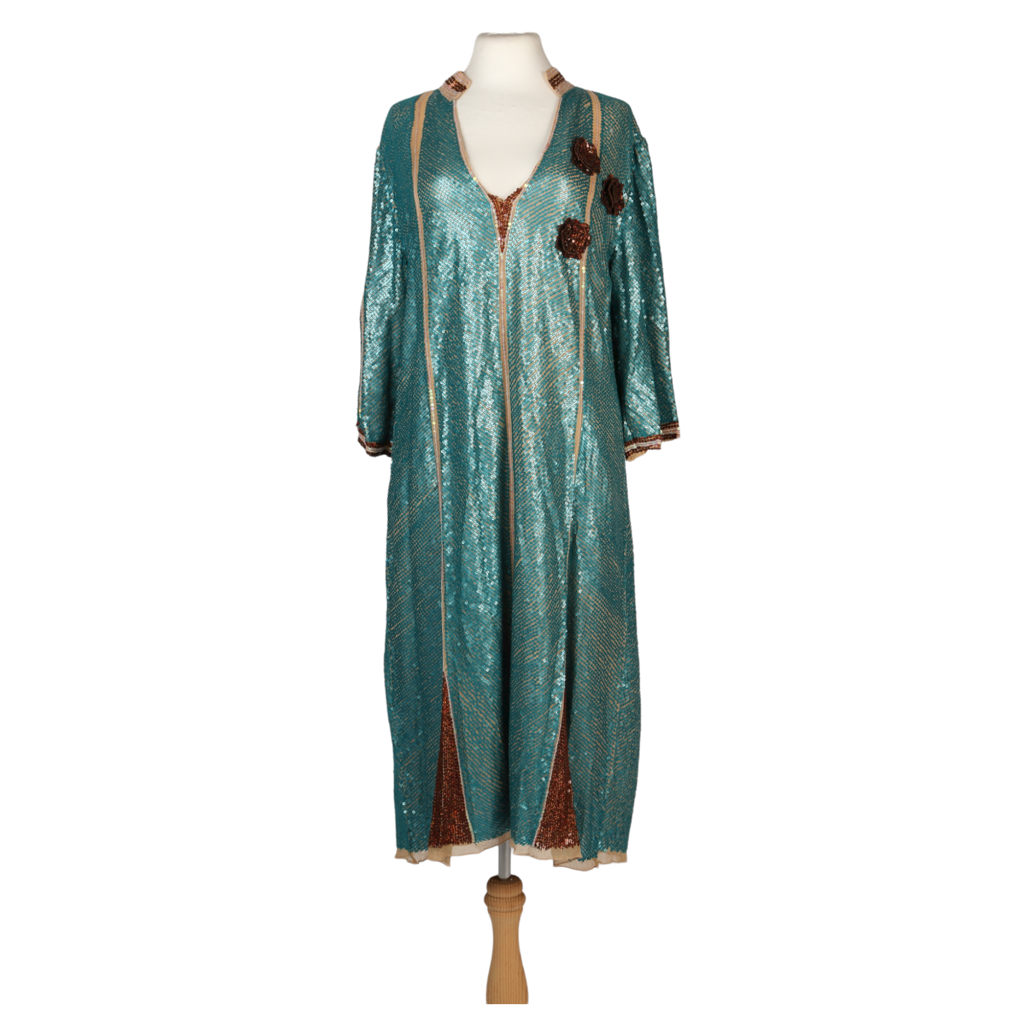 Turquoise Sequin Kaftan