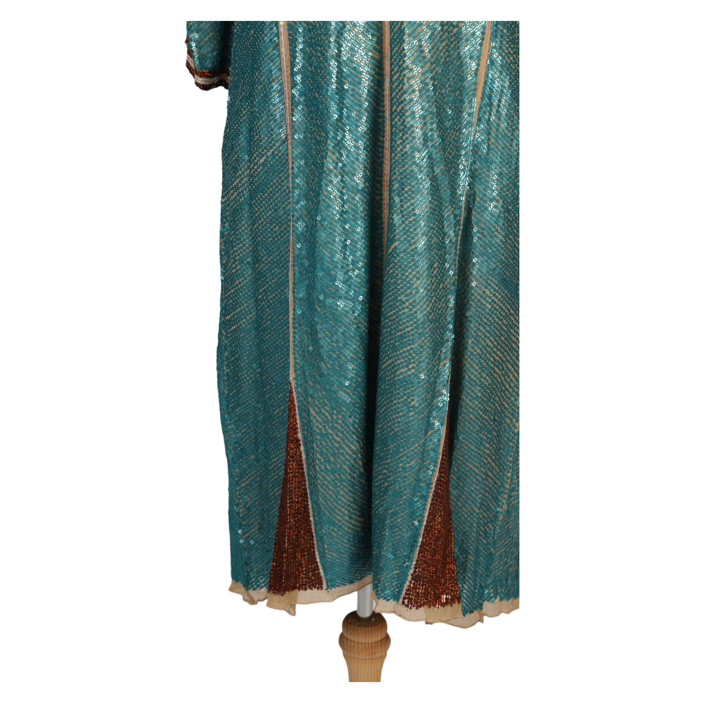 Turquoise Sequin Kaftan