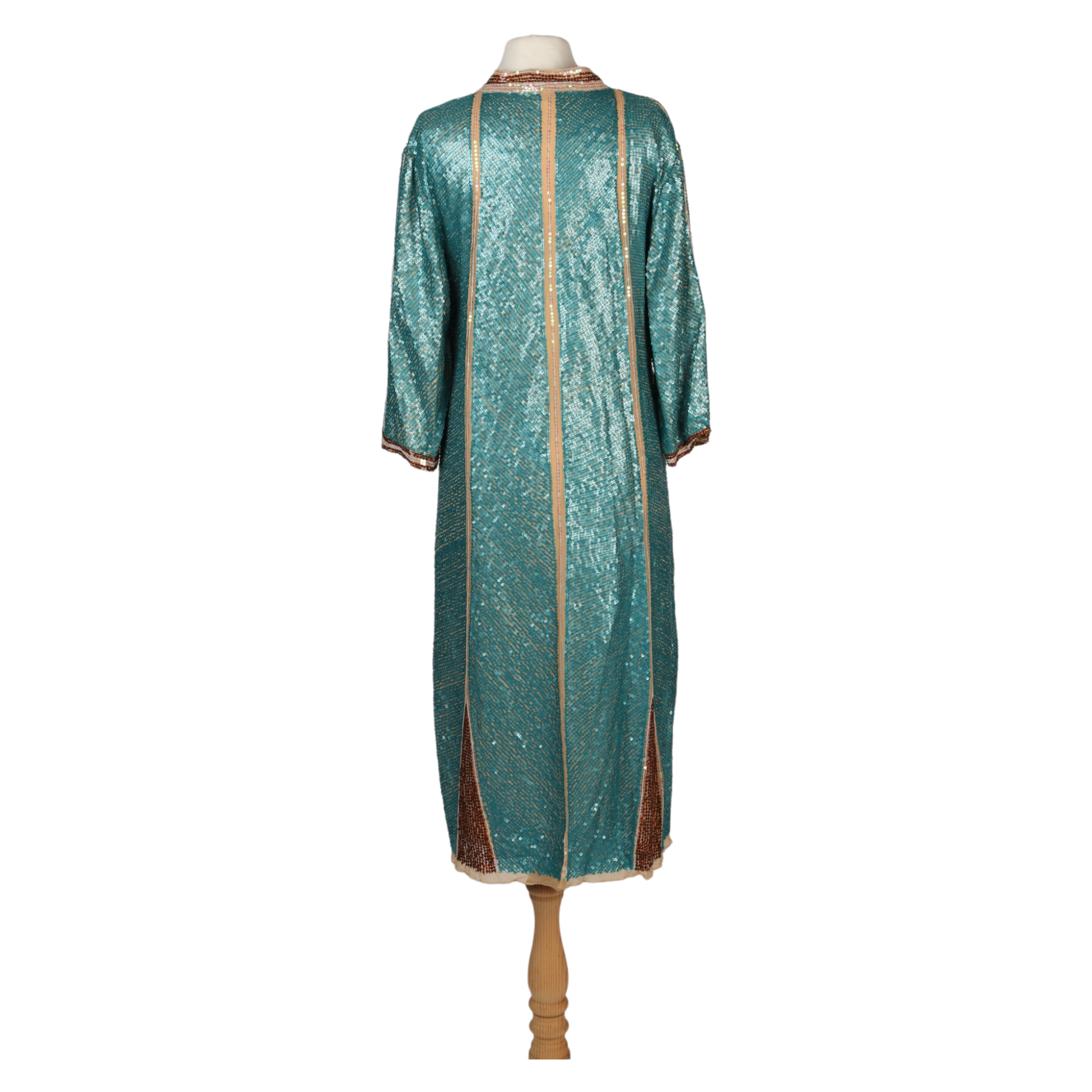 Turquoise Sequin Kaftan