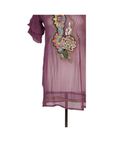 Purple Embroidered Blouse