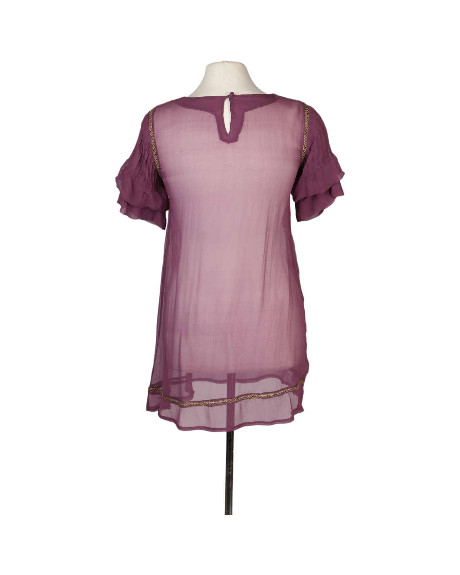 Purple Embroidered Blouse