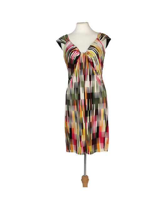 London Times Multicolor Printed Midi Dress