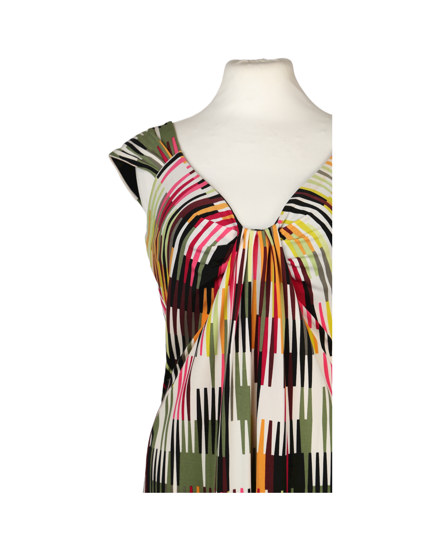 فستان متوسط ​​الطول بطبعات متعددة الألوان من متجر لندن تايمز