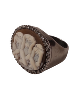 Amedeo Wise Monkeys Ring