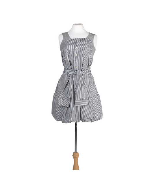 Moschino Mini Grey Striped Shirt Dress