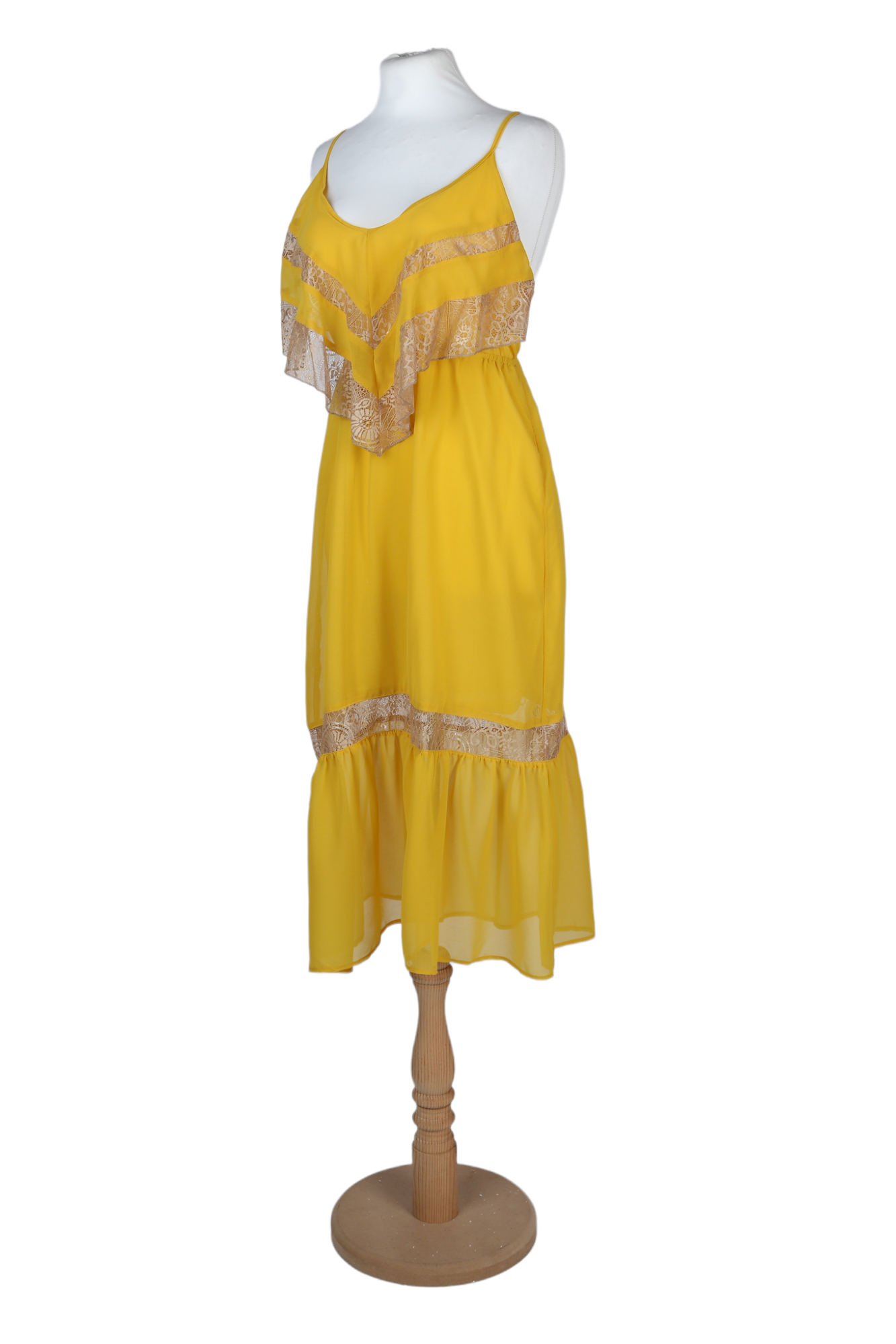 فستان متوسط الطول باللون الأصفر من متجر فلاينق توماتو