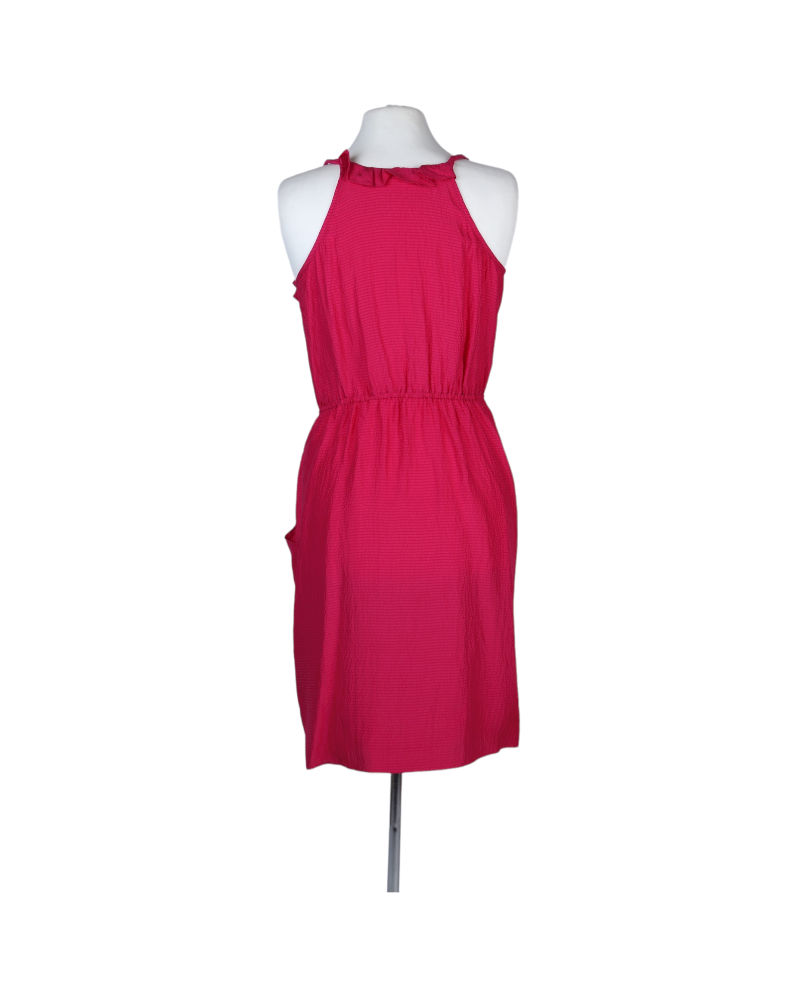 Rebecca Taylor Raspberry Waterfall Ruffle Short Casual Dress