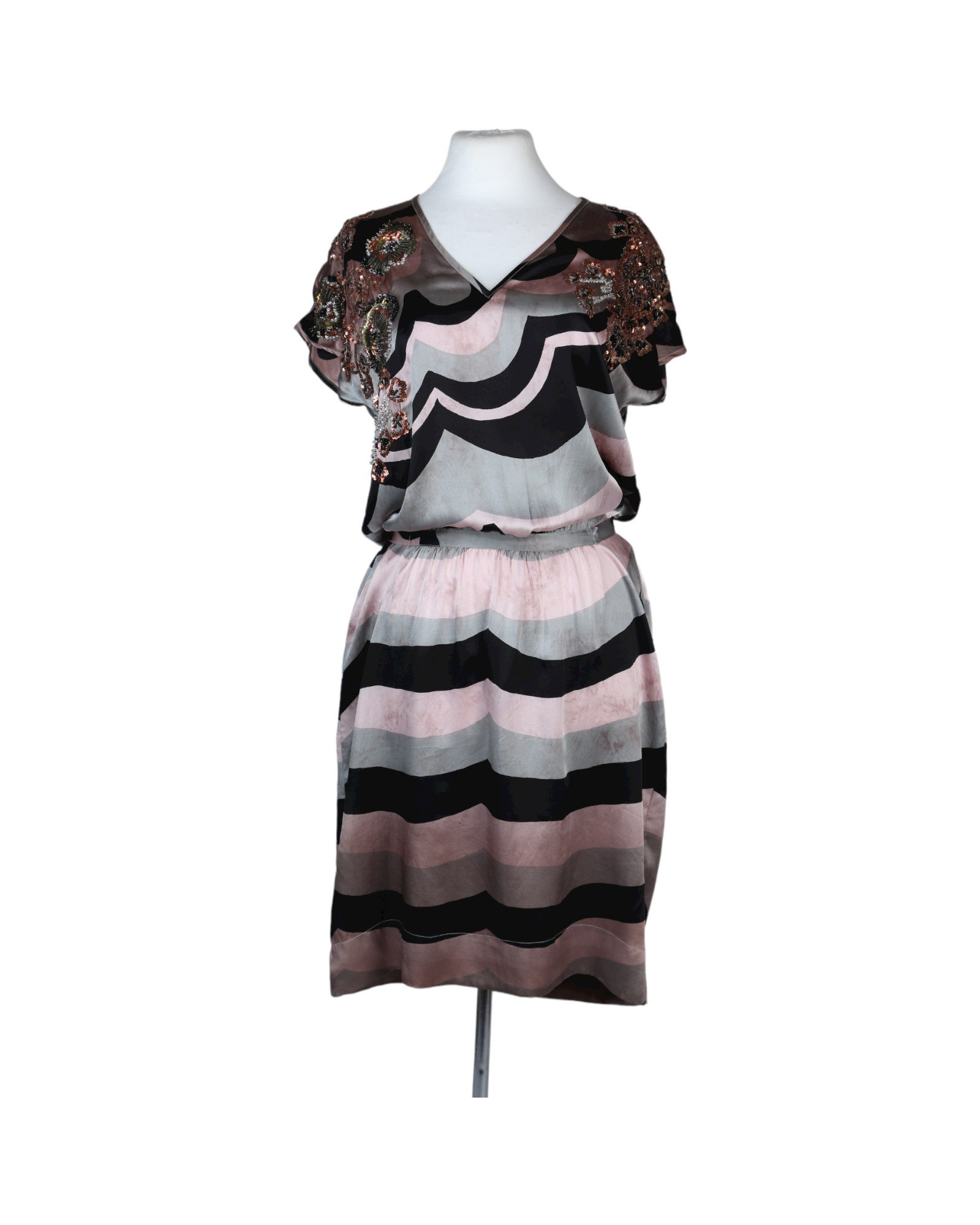 Corrugated Silk Dress