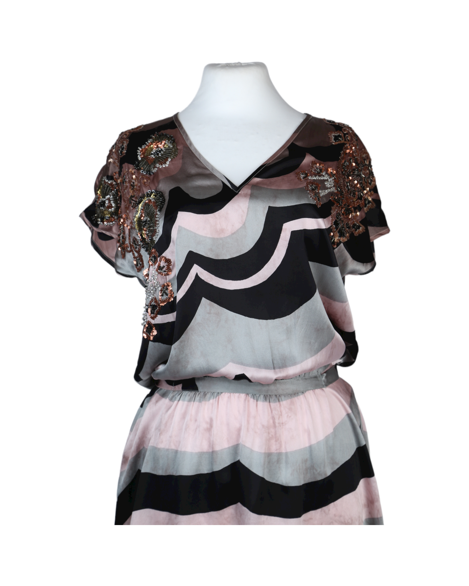 Corrugated Silk Dress