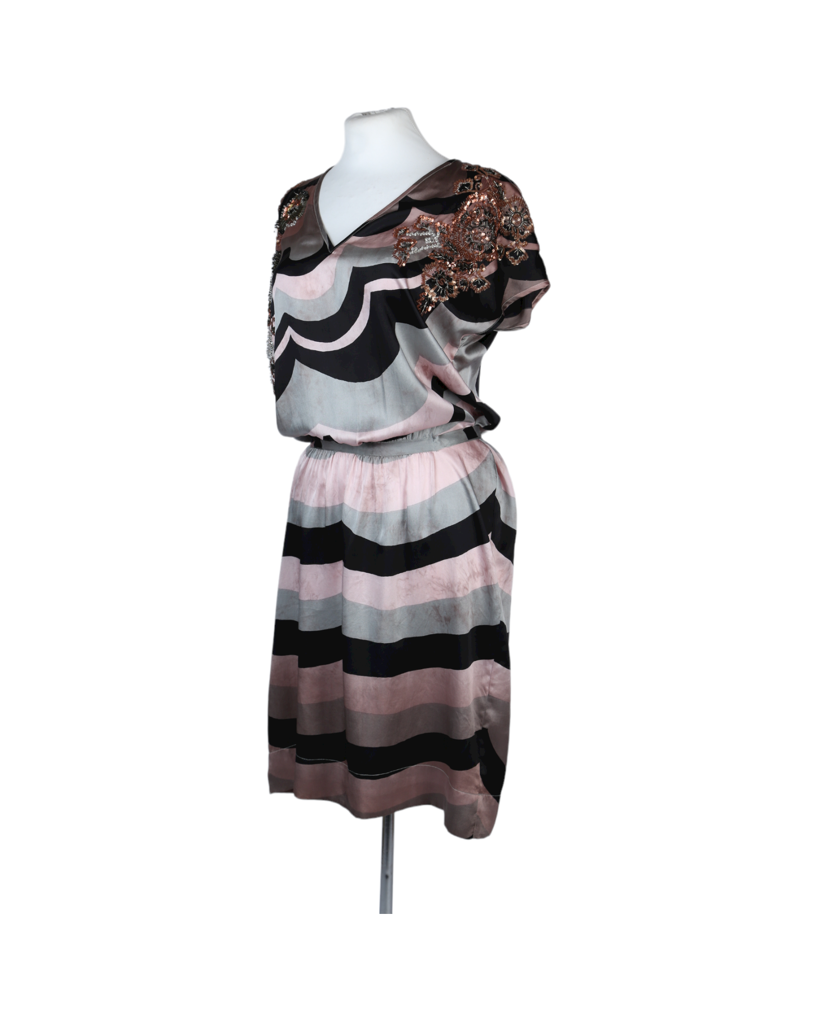 Corrugated Silk Dress