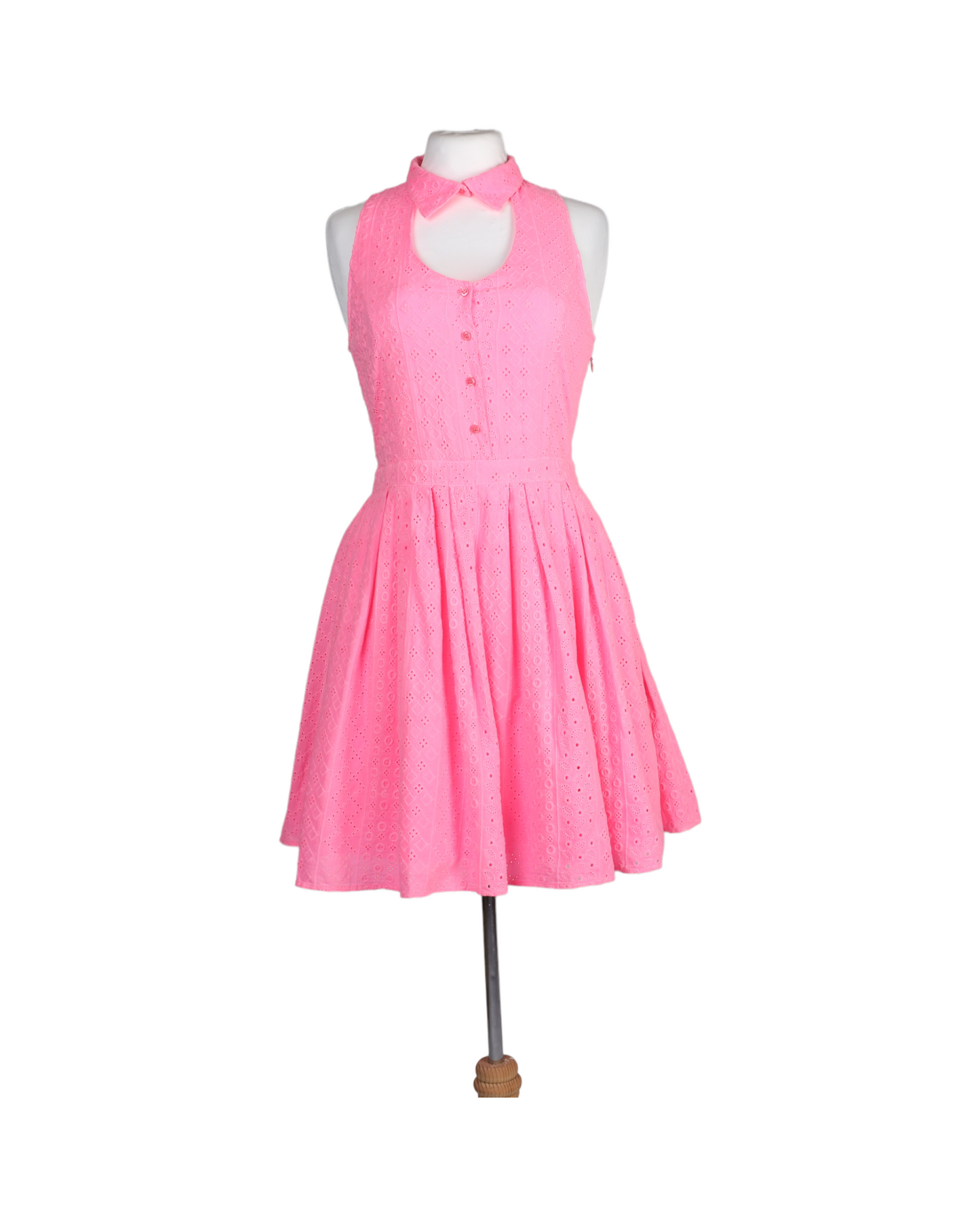 فستان قصير صيفي باللون الزهري الساطع من متجر بريجيت باردو