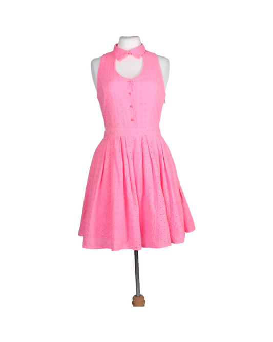 Brigitte Bardot Neon Pink Mini Summer Dress