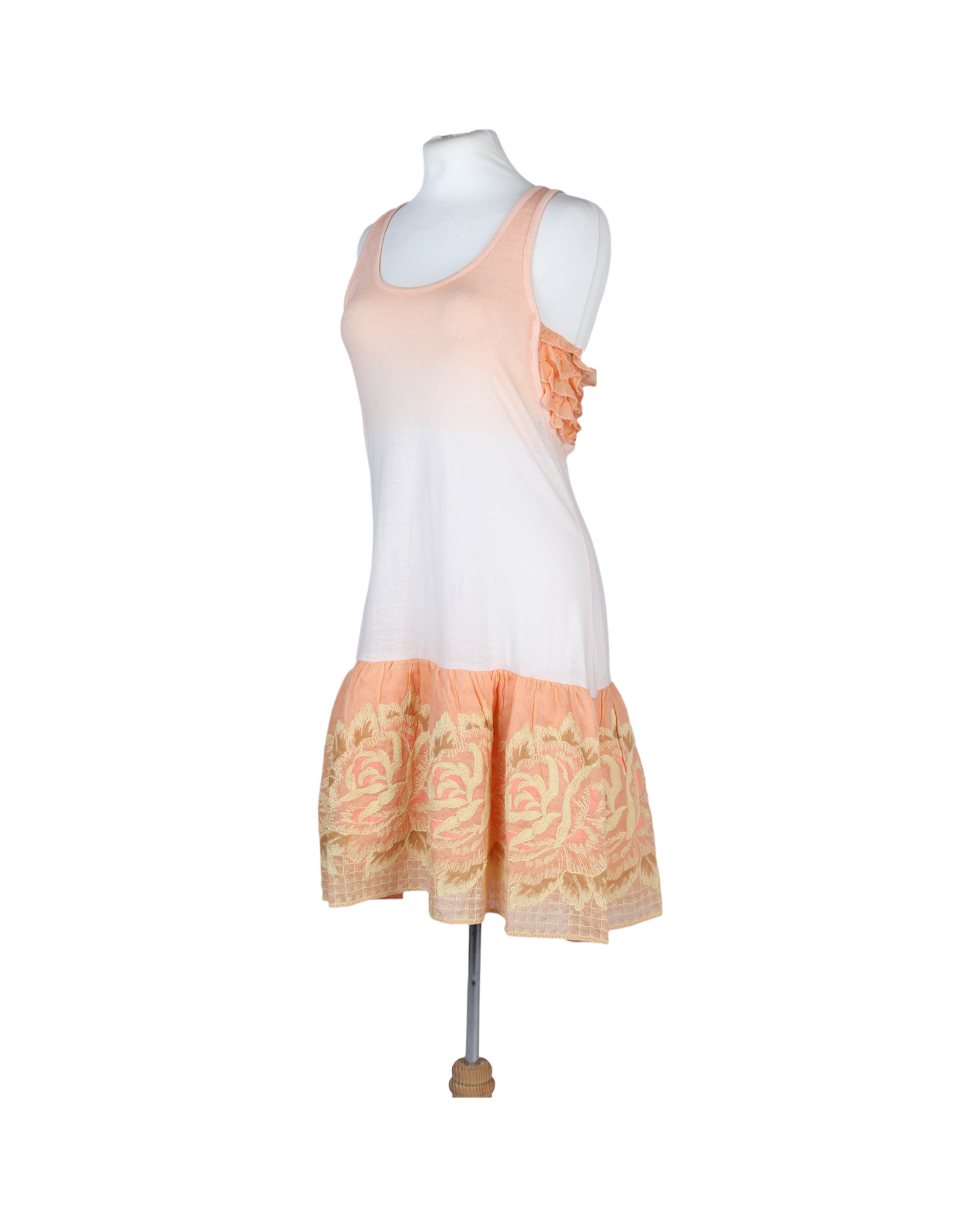 Manoush Cream And Orange Knee Length Dress