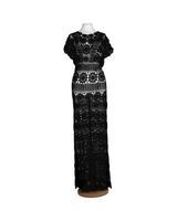 Free People Black Crochet Maxi Beach Dress