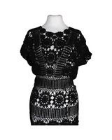 Free People Black Crochet Maxi Beach Dress