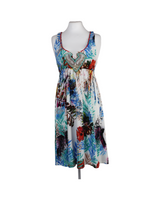 Spy Zone Exchange Tropical Print Knee Length Summer Dress