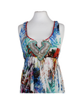 Spy Zone Exchange Tropical Print Knee Length Summer Dress