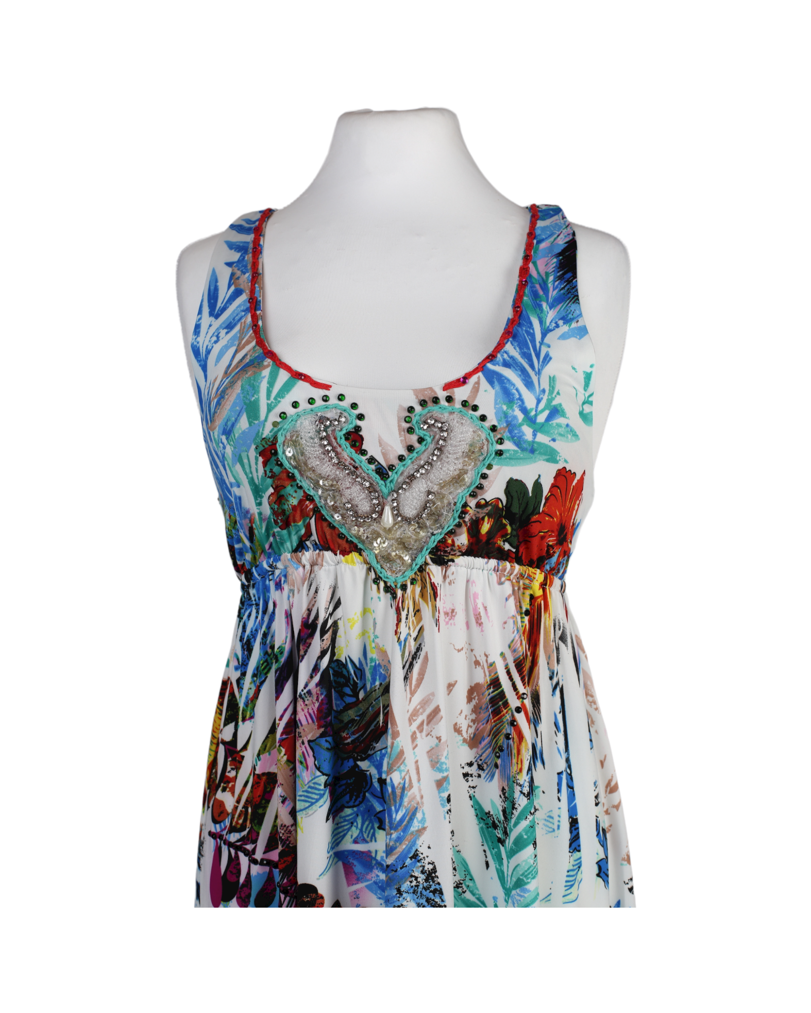 spy zone exchange maxi dress Spy Zone Exchange Tropical Print Knee Length Summer Dress