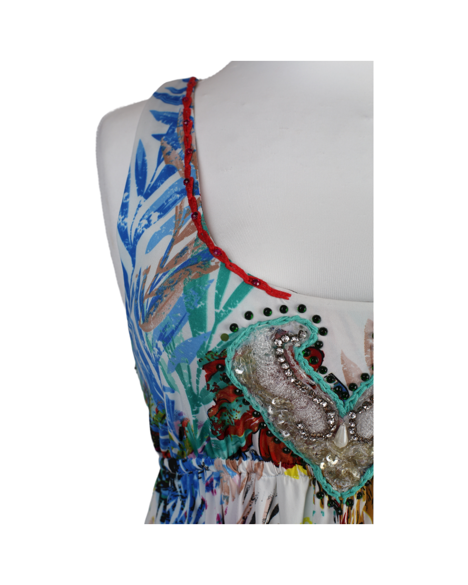 Spy Zone Exchange Tropical Print Knee Length Summer Dress