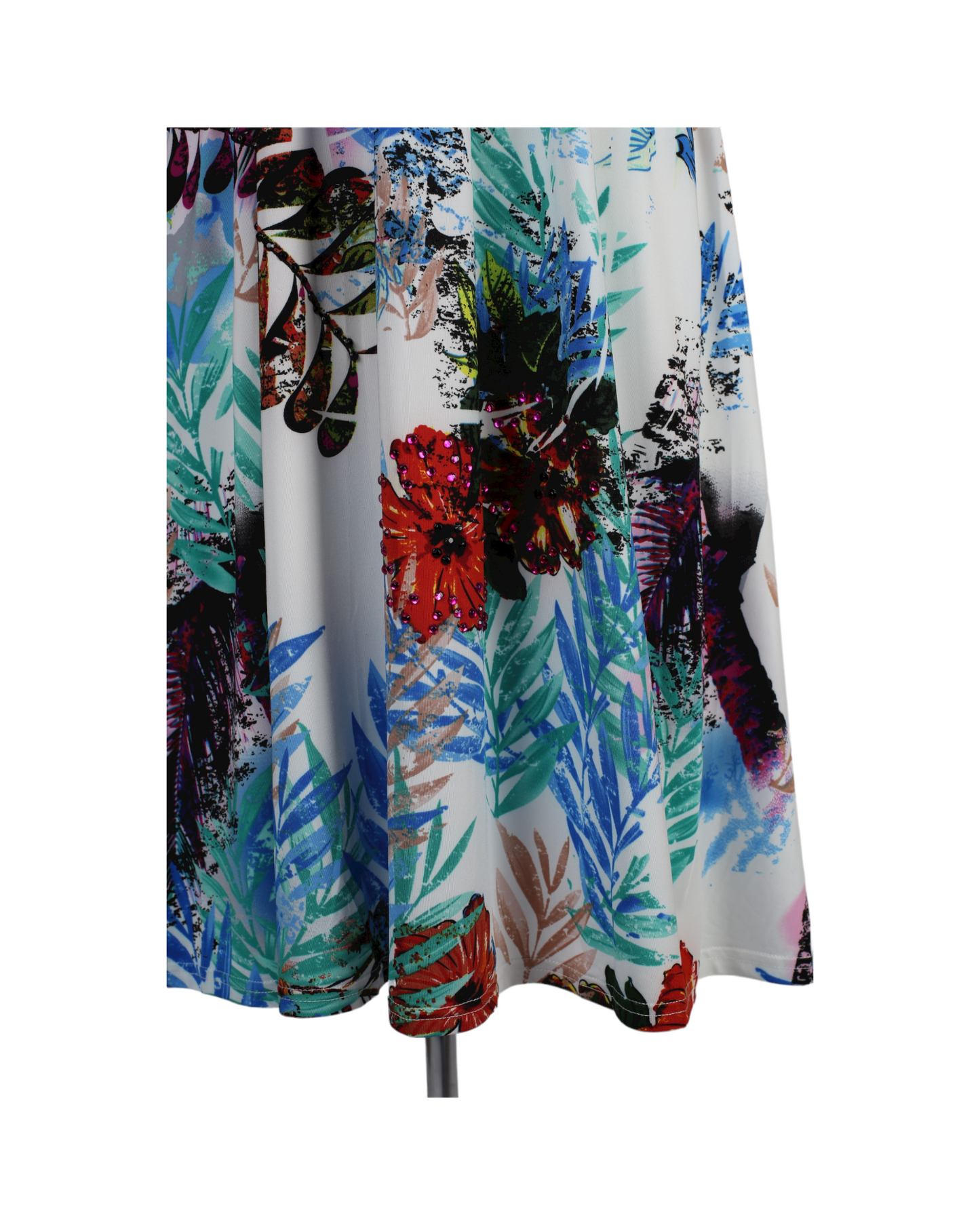 Spy Zone Exchange Tropical Print Knee Length Summer Dress