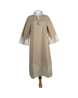 Midi Beige Long Sleeve Kaftan