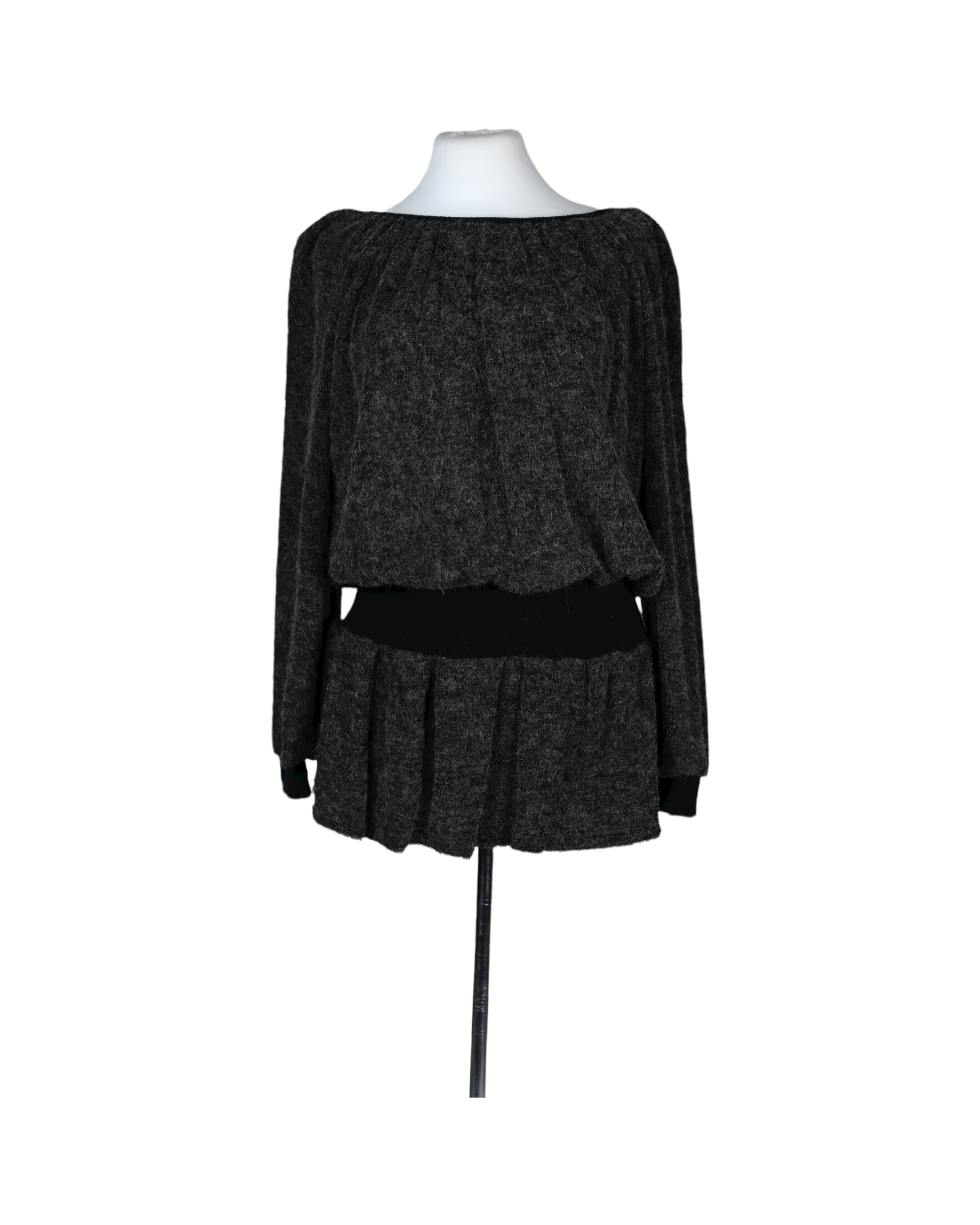 Andante Gray Midi Blouse