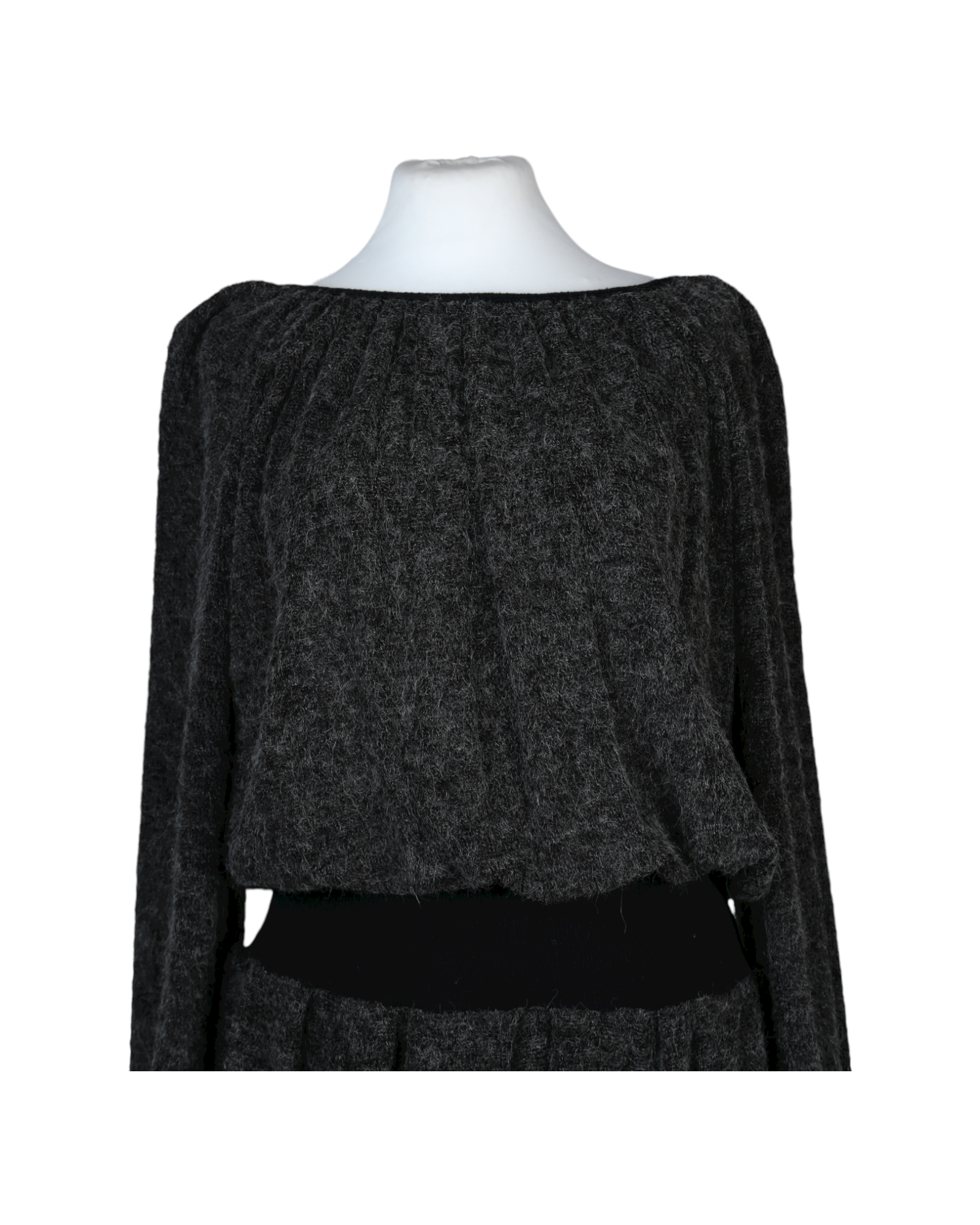 Andante Gray Midi Blouse