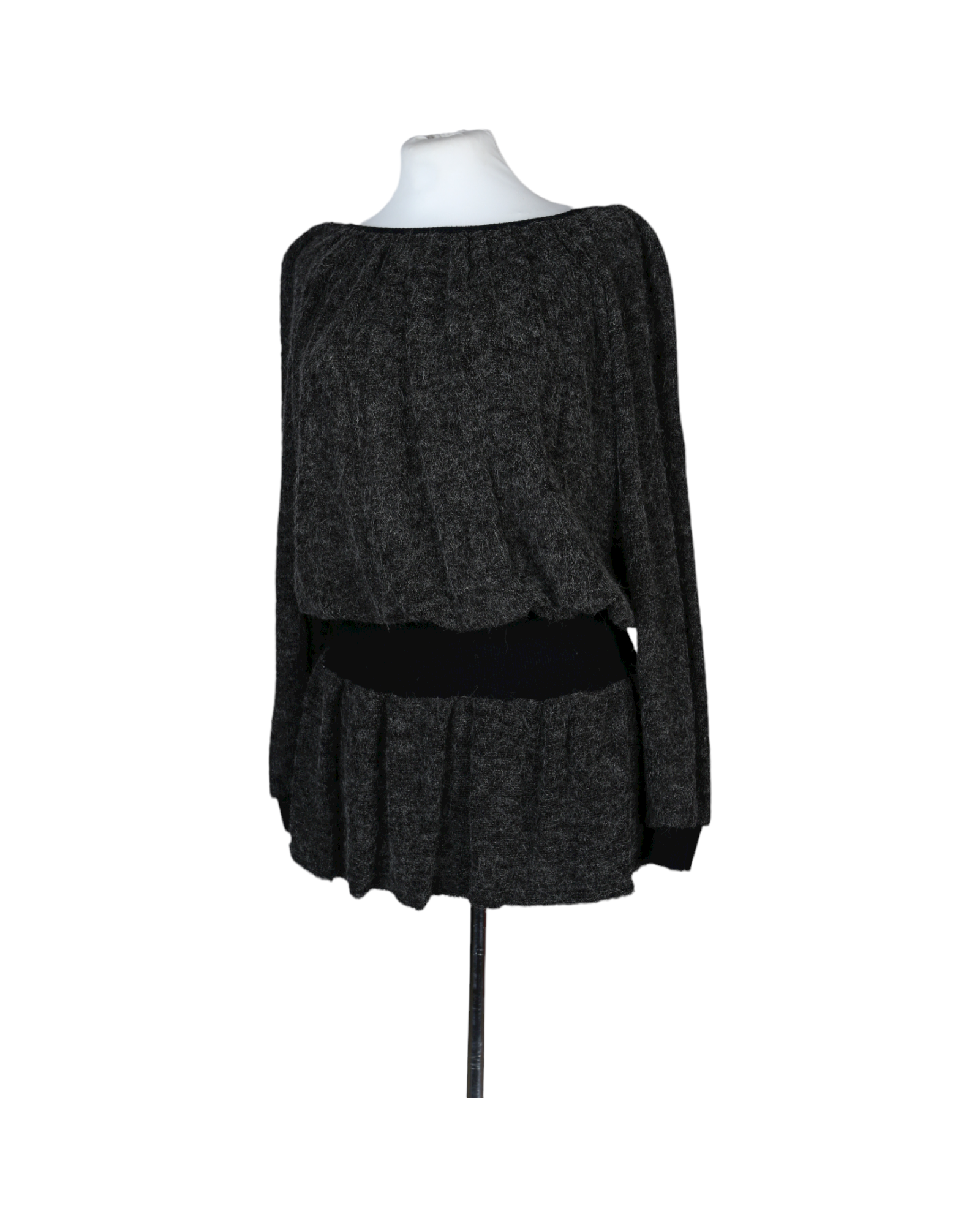 Andante Gray Midi Blouse