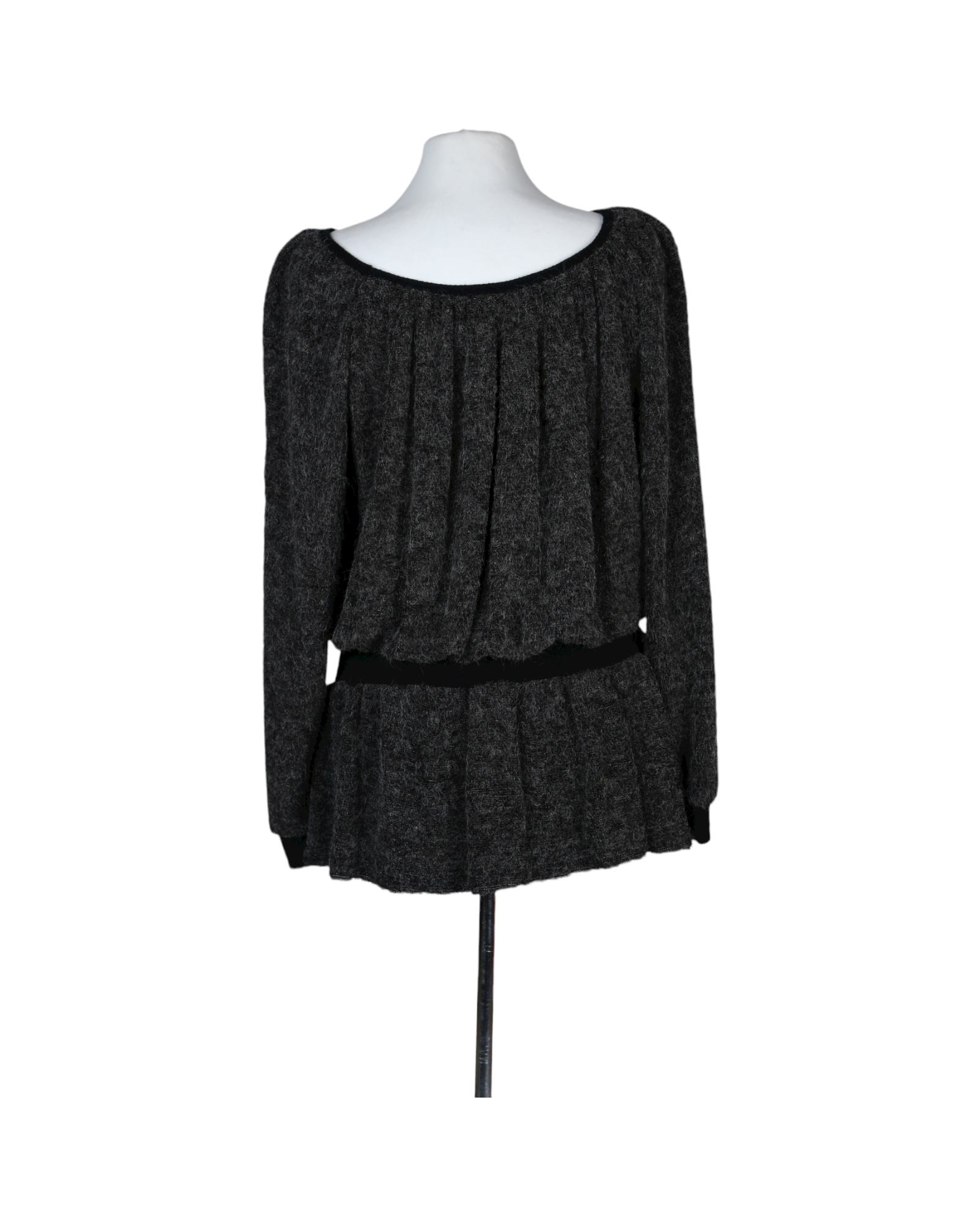 Andante Gray Midi Blouse