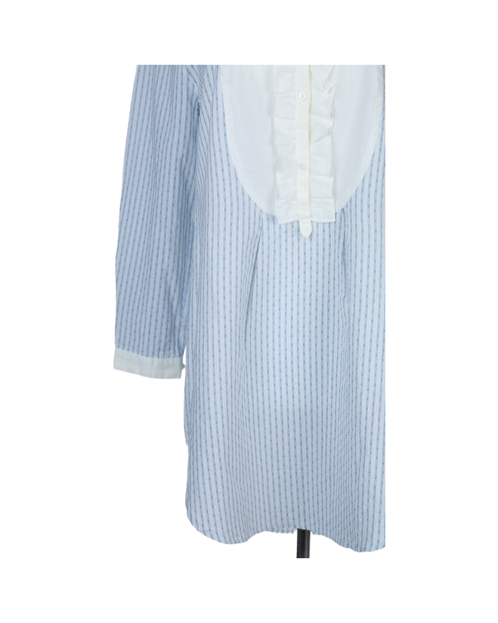 Sandro Ruffled Striped Blouse