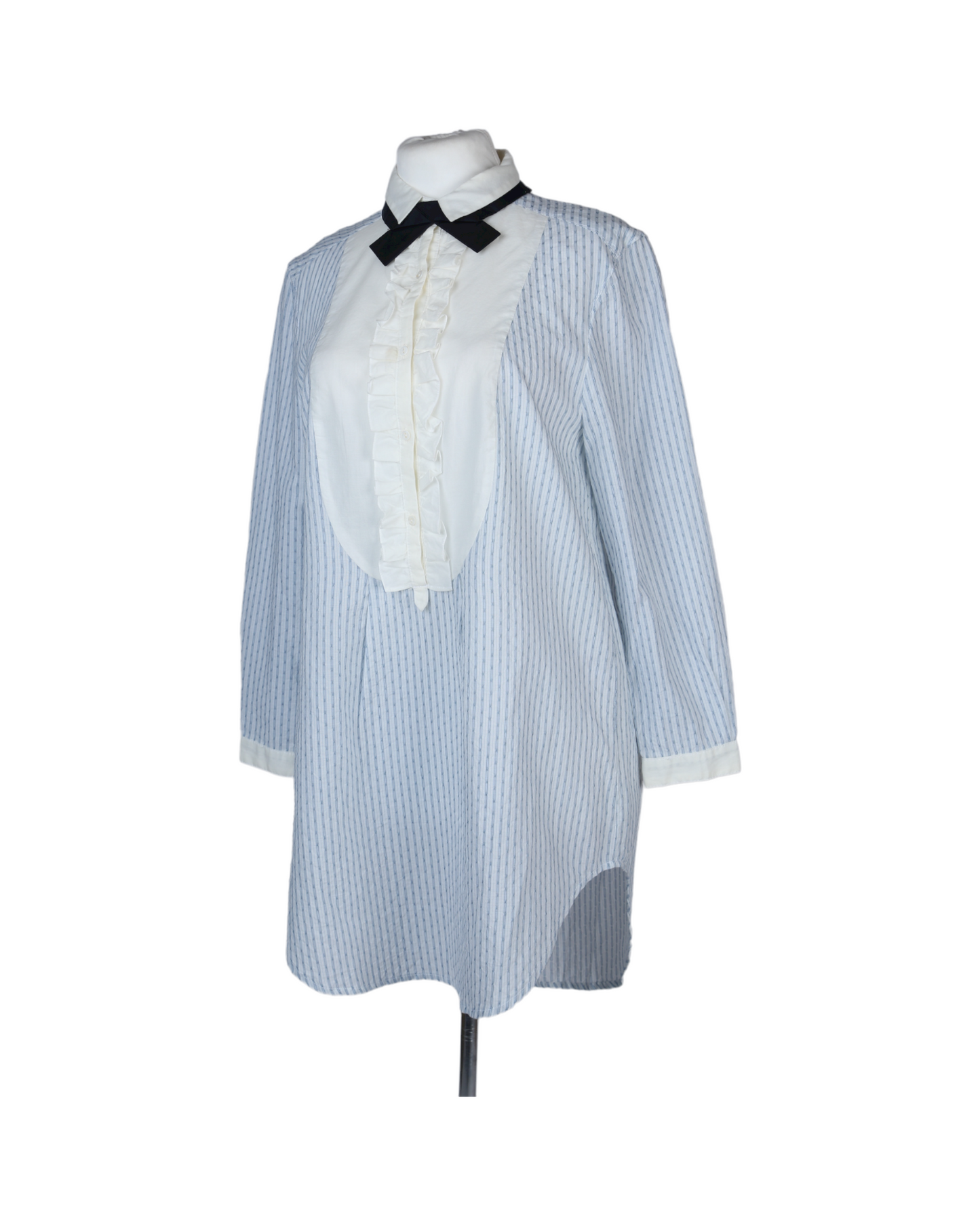 Sandro Ruffled Striped Blouse