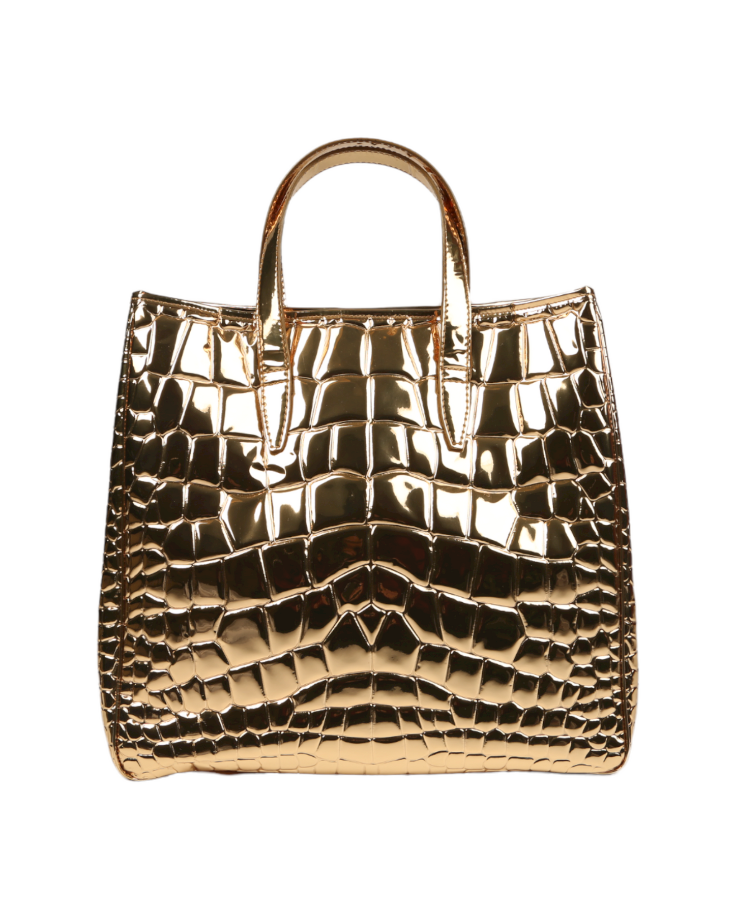 Yves Saint Laurent Gold Leather Tote Bag