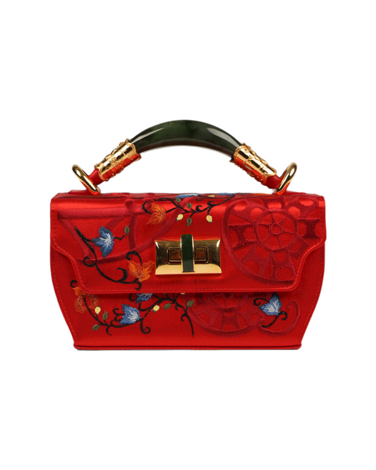 Shiatzy Chen Silk Road Scenery Red Handbag