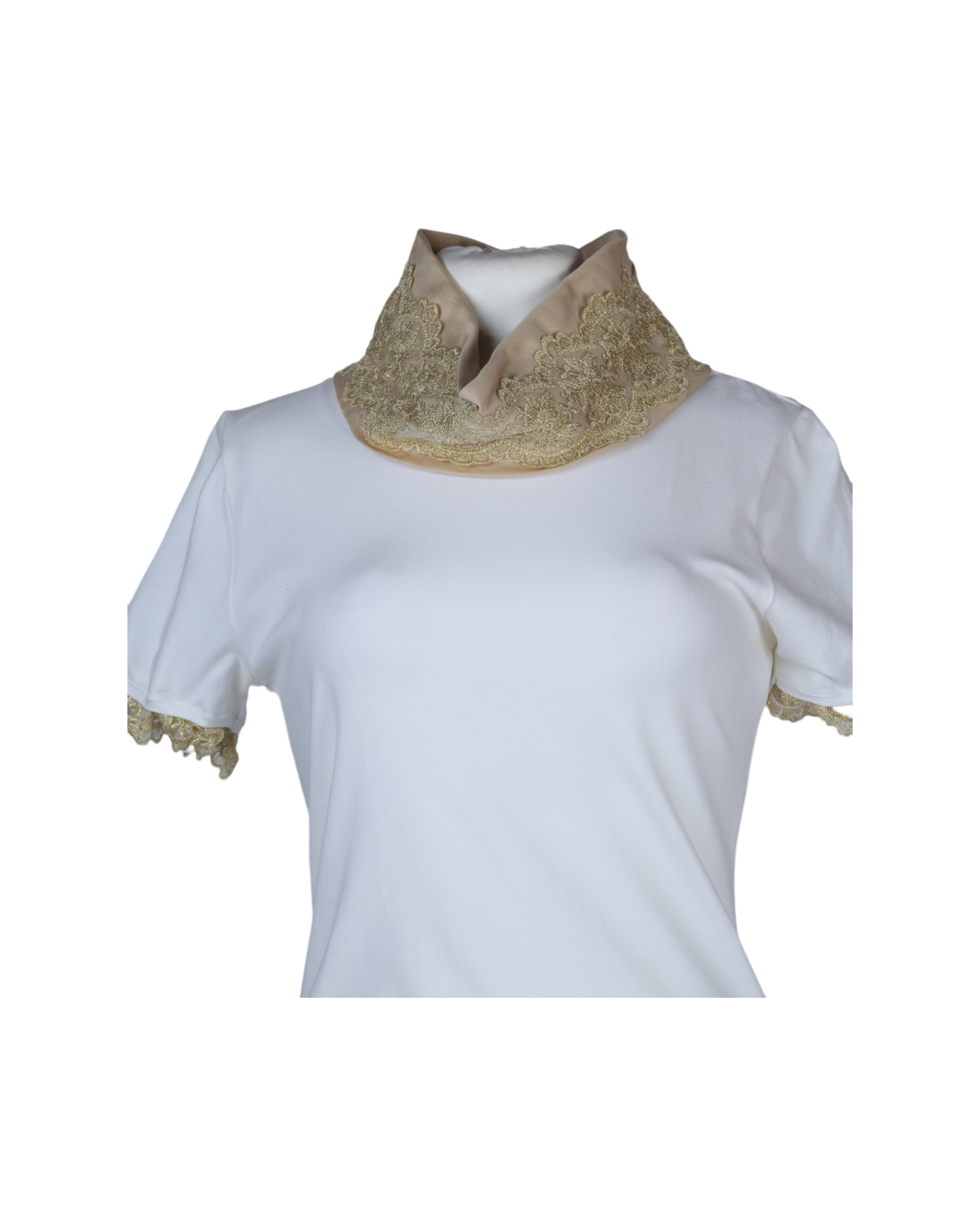 LUM Beige Embroidered T-Shirt