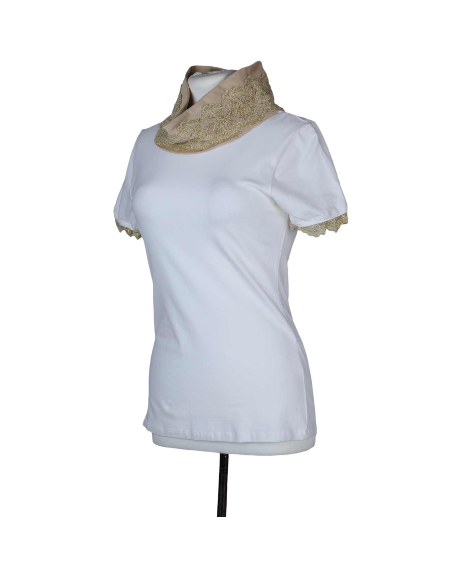 LUM Beige Embroidered T-Shirt