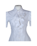 Koton White Button Down Shirt With Ruffles