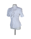 Koton White Button Down Shirt With Ruffles