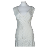 White Evening Gown With Ruffles