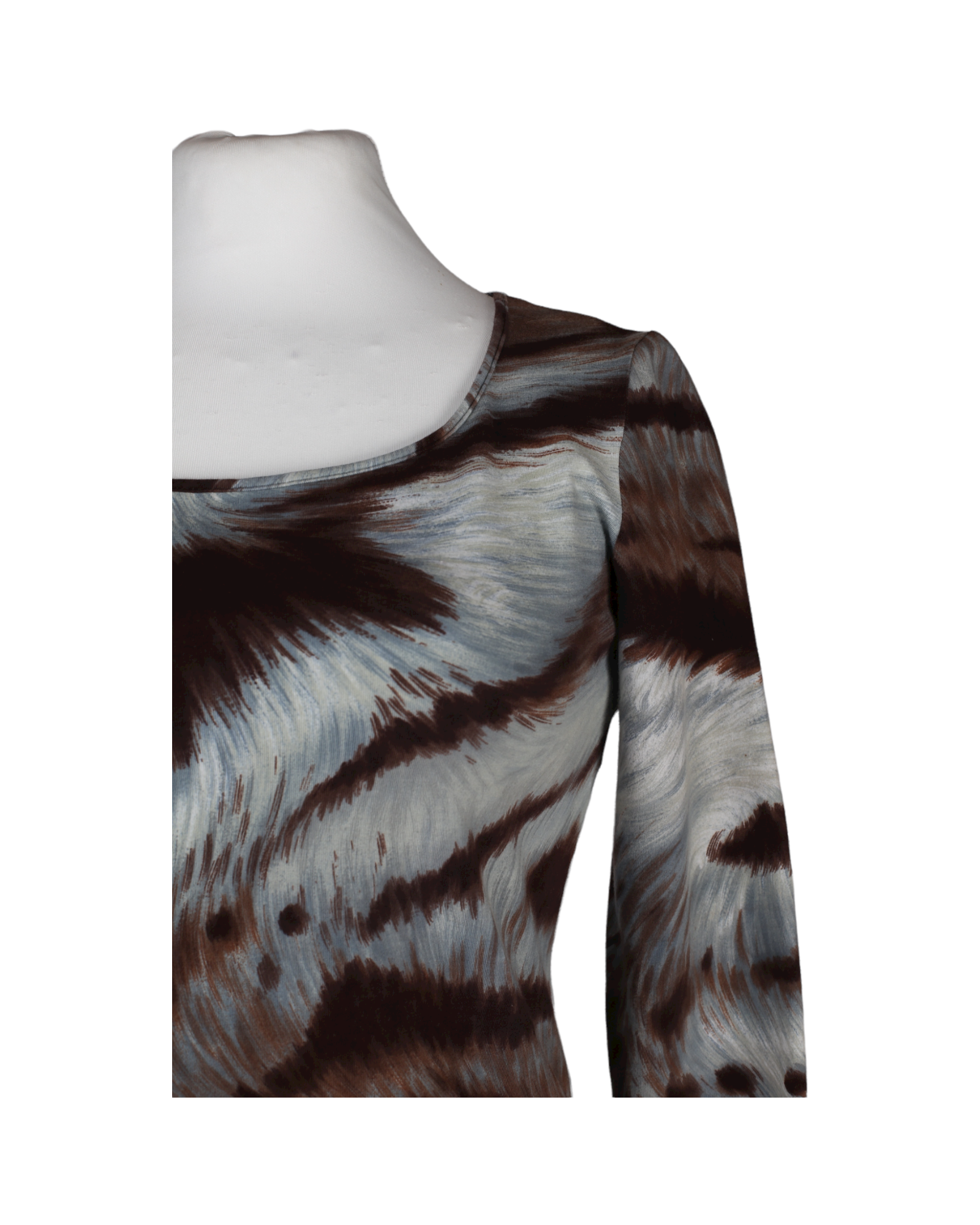 Votre Nom Long Sleeve Printed Blouse