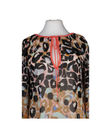 Matthew Williamson Long Sleeve Leopard Print Top