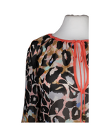 Matthew Williamson Long Sleeve Leopard Print Top