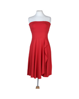 Ann Taylor Red Strapless Cocktail Dress