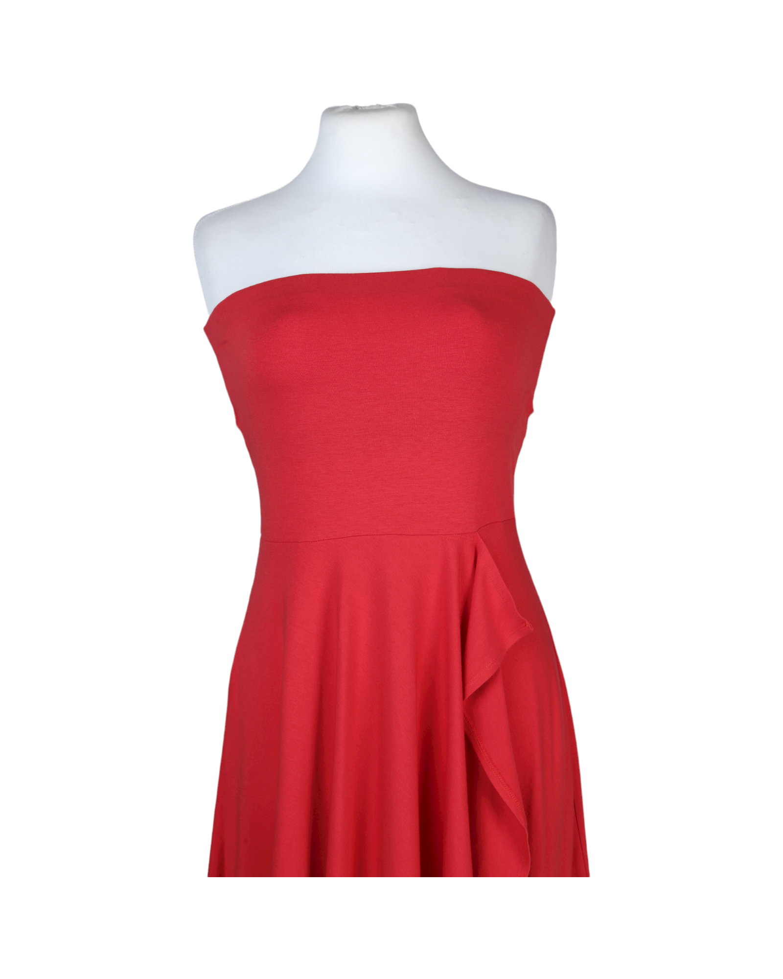 Ann Taylor Red Strapless Cocktail Dress