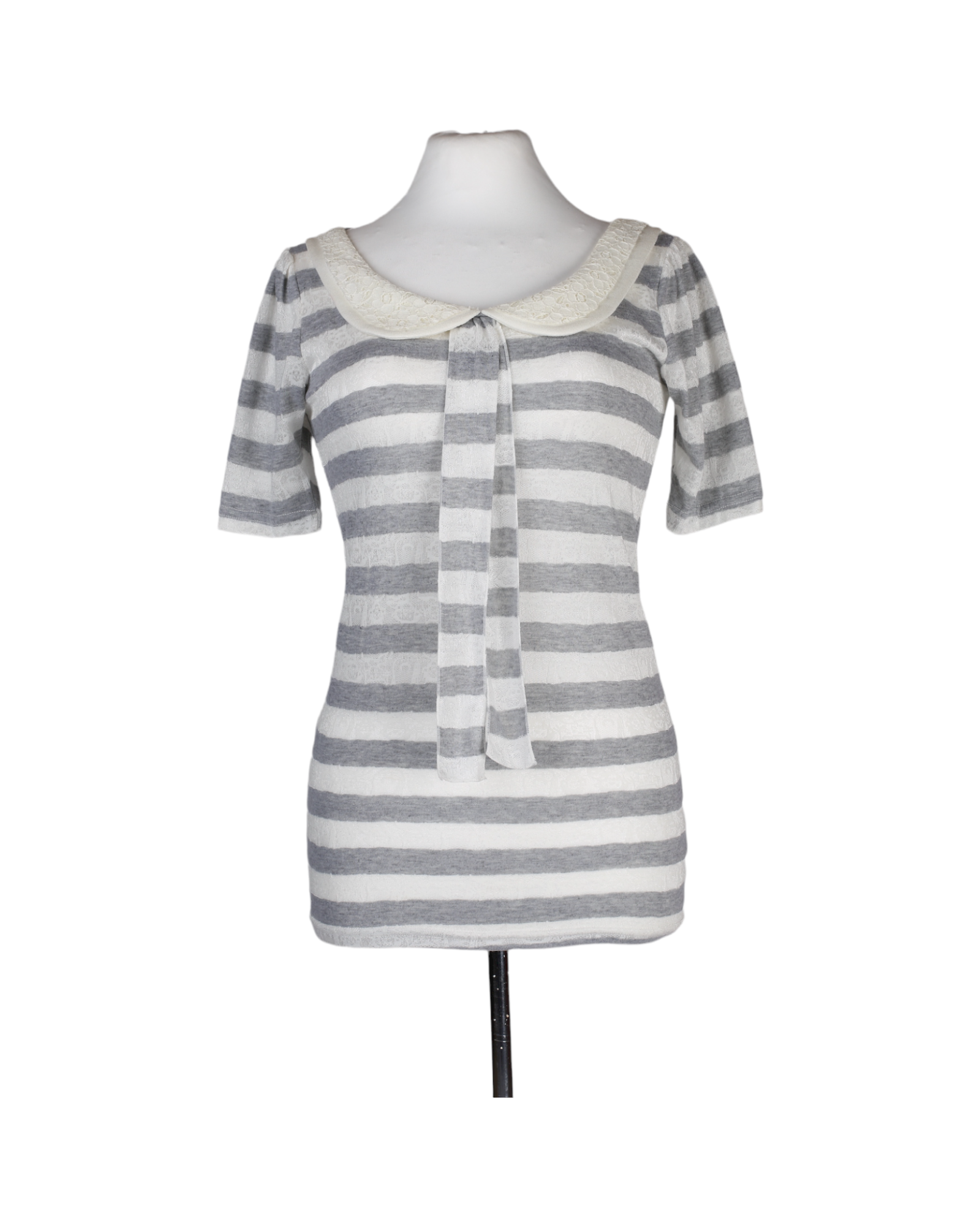 Jus d’Orange Half Sleeve Striped Top