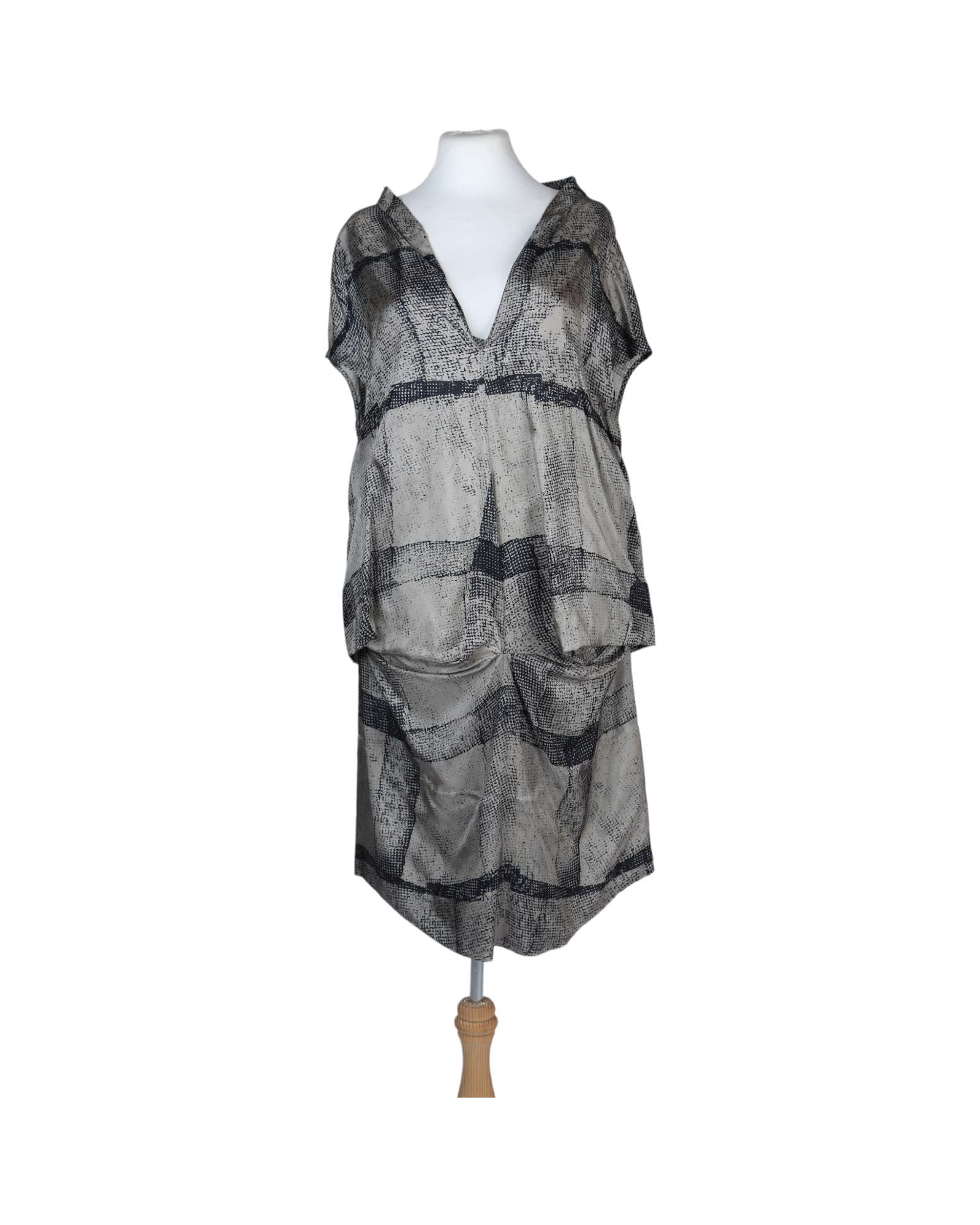 Knee Length Grey Summer Dress