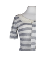 Jus d’Orange Half Sleeve Striped Top