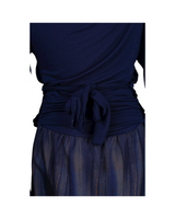 Long navy dress